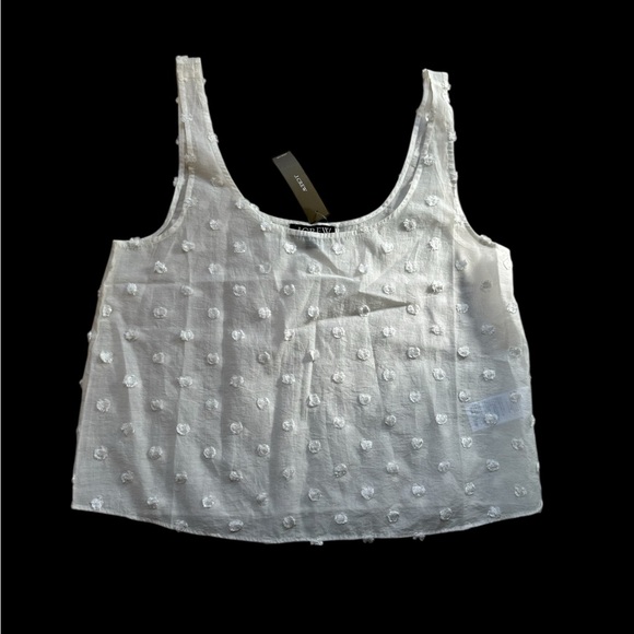 J. Crew Tops - J. Crew White Textured Crop Top